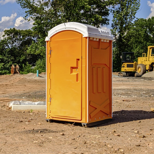 what is the cost difference between standard and deluxe portable restroom rentals in East Otto